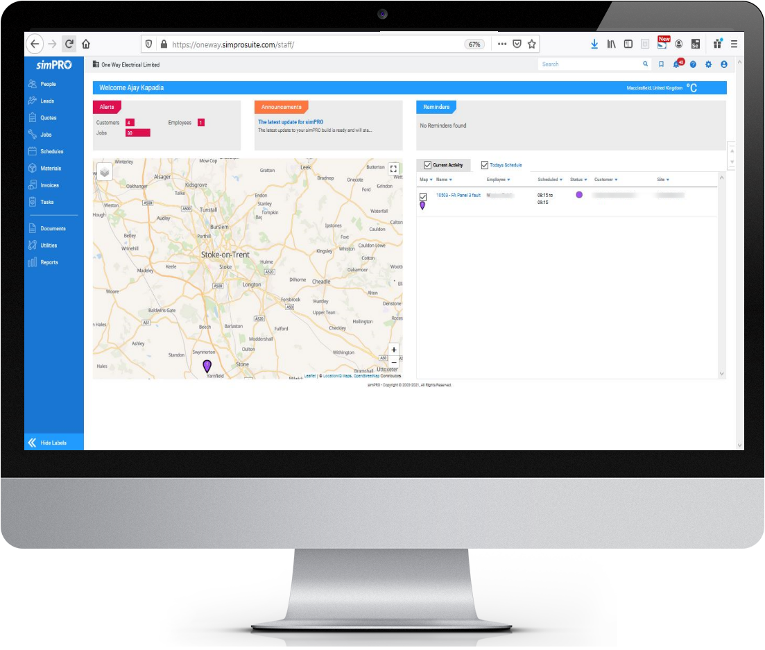 One Way One Way Electrical SimPro System